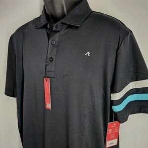 New Redvanly Men's Heyward Performance Polo in Tuxedo Black  Size Large Luxury